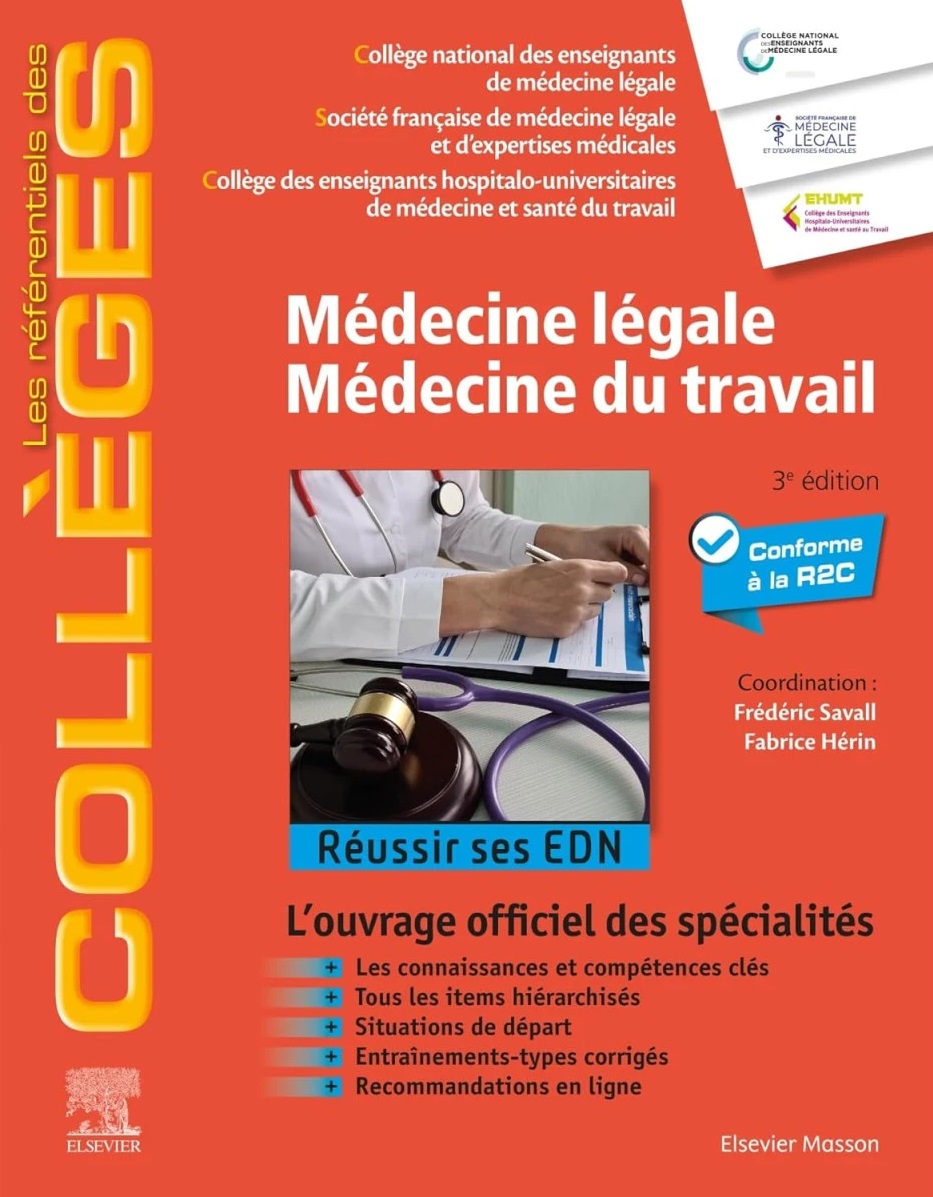 Médecine légale, médecine du travail 3ed